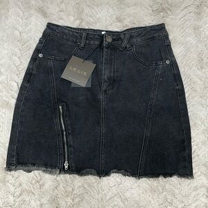 Lelis black Jean skirt